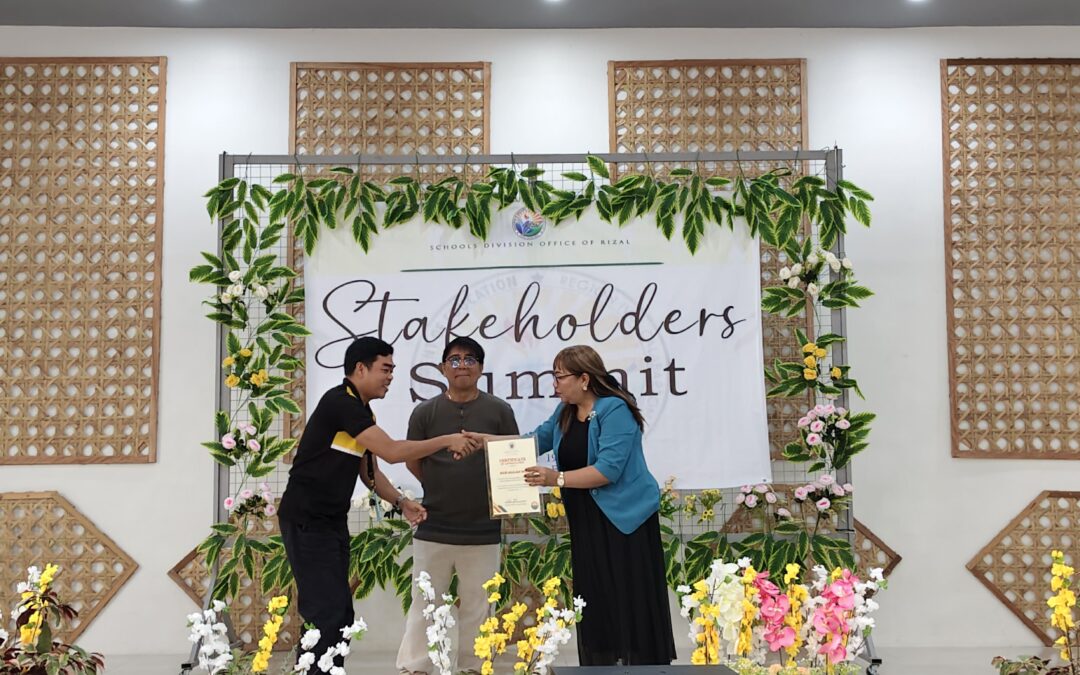 BEING A CO-LEARNER MEANS SHOWING UP:  SDO RIZAL RECOGNIZES SAI’S MISSION AT STAKEHOLDERS’ SUMMIT